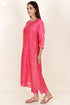 Chanderi Silk Kurta Pant And Dupatta Set In Block Print